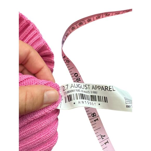 English Factory Pink Ribbed Sweater Women’s L – August Apparel - Picture 4 of 11